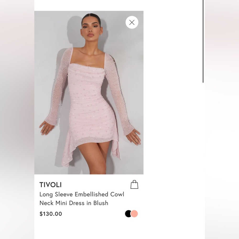 Oh Polly Pink pearl dress